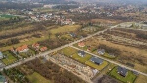 Zdjęcia z drona, budowa przy ul. Młyńskiej w Busku-Zdroju z 06.01.2021 r.
